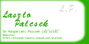 laszlo palcsek business card